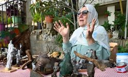 Lübnanlı sanatçı Lina Cuni şarapnelleri sanata dönüştürdü