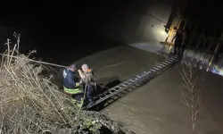 Ordu'da yağış sonucu ırmakta mahsur kalan kişi kurtarıldı