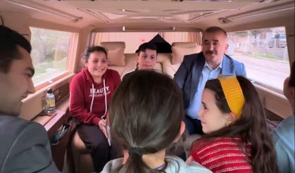  Vali çocukları makam aracıyla gezdirdi