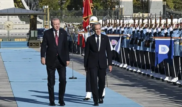 Cumhurbaşkanı Erdoğan, Kanada Başbakanı Carney'i resmi törenle karşıladı!