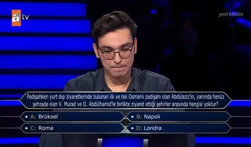 Milyoner'de geceye damga vuran Osmanlı sorusu! Jokeri olmayınca...