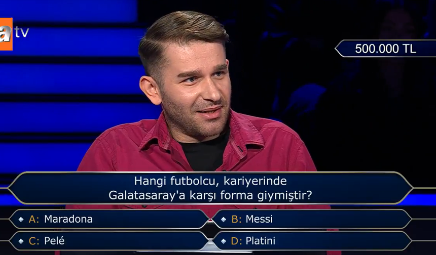 Milyoner'e damga vuran Galatasaray sorusu!